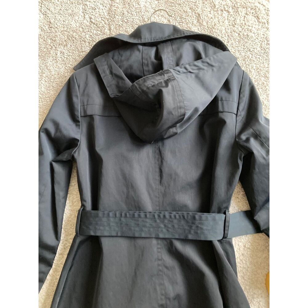 Michael Kors Trench Coat Navy Women S Hooded Quie… - image 4